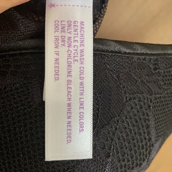 babydoll & panty set lace with padded bust adjustable strap black size S - Picture 11 of 15